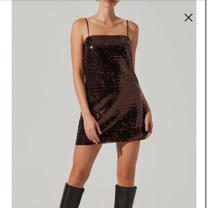 Astr Sequin Mini Dress